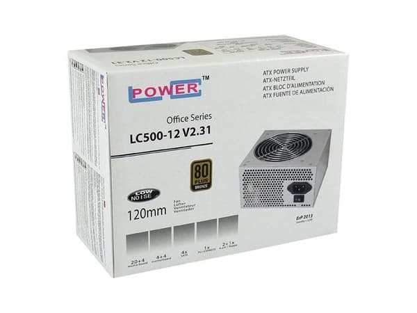 LC Power Office Series LC500-12 V2.31 - Strømforsyning (intern) - ATX12V 2.31 - 80 PLUS Bronze - AC 230 V - 400 watt - aktiv PFC