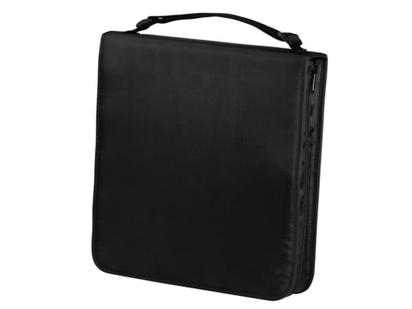 Hama CD Wallet Nylon 160, black, 160 levyt, Musta, Nailon