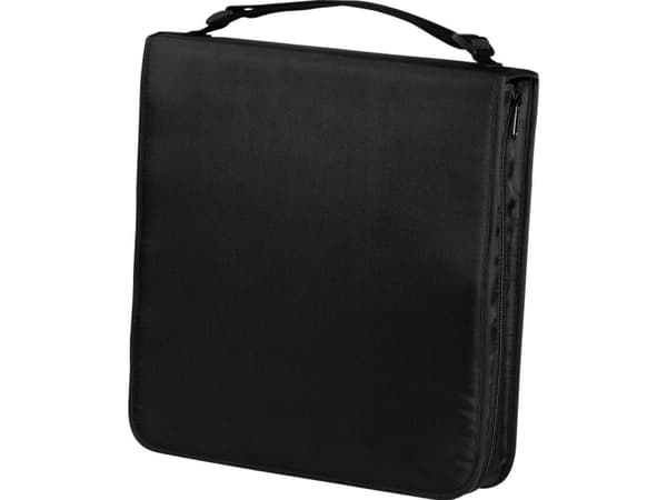 Hama CD Wallet Nylon 160, black, 160 levyt, Musta, Nailon