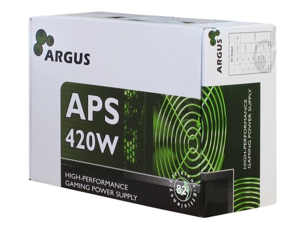 Argus APS-420W - Strømforsyning (intern) - ATX12V 2.31 - AC 115/230 V - 420 watt - aktiv PFC