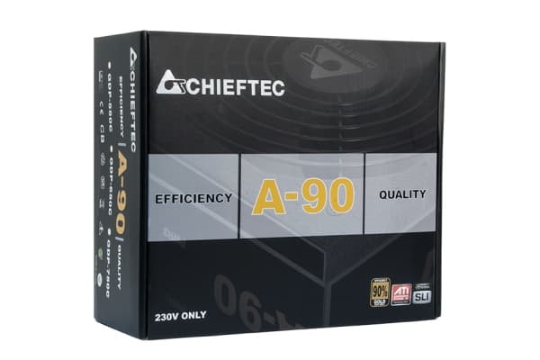 Chieftec A-90 Series GDP-650C - Strømforsyning (intern) - ATX12V 2.3 - 80 PLUS Gold - AC 230 V - 650 watt - aktiv PFC - svart