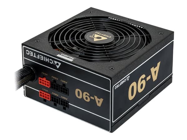 Chieftec A-90 Series GDP-650C - Strømforsyning (intern) - ATX12V 2.3 - 80 PLUS Gold - AC 230 V - 650 watt - aktiv PFC - svart
