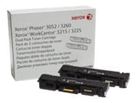Xerox - 2-pack - svart - original - tonerkassett - för Phaser 3052, 3260; WorkCentre 3215, 3225