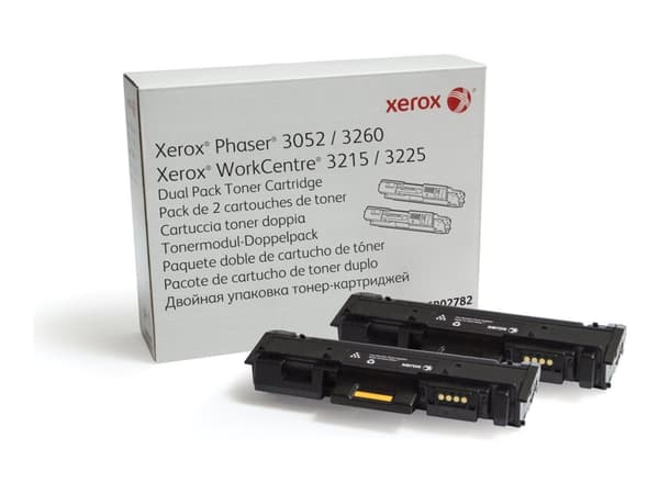 Xerox - 2-pack - svart - original - tonerkassett - för Phaser 3052, 3260; WorkCentre 3215, 3225