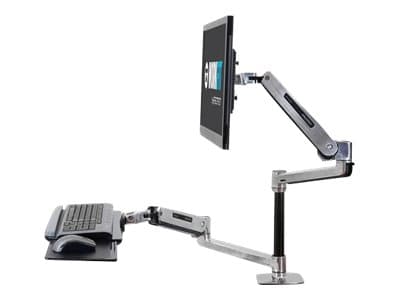 Ergotron WorkFit-LX - Omvandlare till skrivbord för stående - polerat aluminium