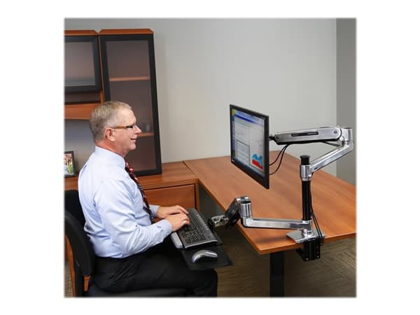 Ergotron WorkFit-LX - Stående skrivebordomformer - polert aluminium