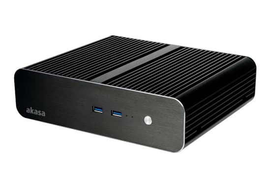 Akasa Euler - USFF - mini ITX - musta anodisoitu - USB/Audio