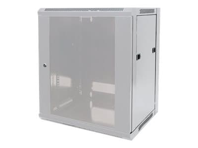 Intellinet Network Cabinet, Wall Mount (Standard), 9U, Usable Depth 410mm/Width 510mm, Grey, Flatpack, Max 60kg, Metal & Glass Door, Back Panel, Remo