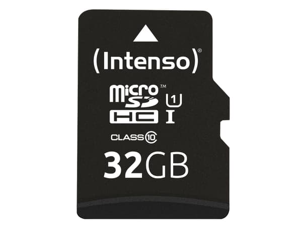 Intenso Premium - Flashminneskort (microSDHC till SD-adapter ingår) - 32 GB - UHS Class 1 / Class10 - microSDHC UHS-I