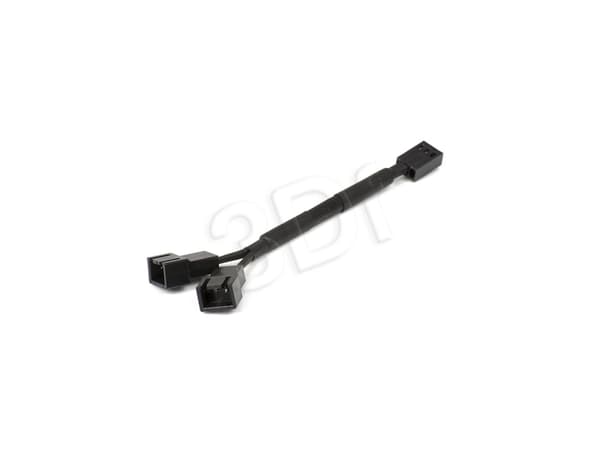 Phanteks - Jakaja tuulettimelle - 3-PIN sisäinen jännite (uros) - 3-PIN sisäinen jännite (naaras) - 11 cm - musta