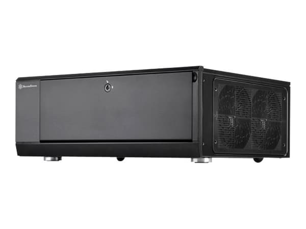 Silverstone GD10, HTPC, PC, Musta, ATX, mikro ATX, SSI CEB, Alumiini, Muovi, Terästä, Puoli musta