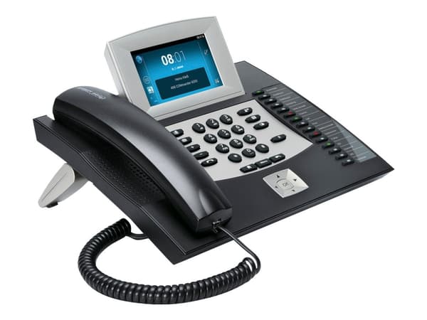 Auerswald COMfortel 2600 IP, IP Phone, Musta, Johdollinen puhelin, Muovi, SD, SDHC, 100 Mbit/s musta