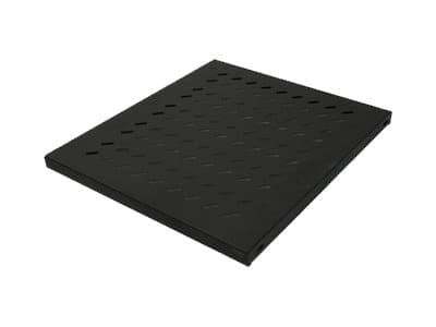 Intellinet 19" Fixed Shelf, 1U, 345mm Depth, Max 50kg, Black - Rack-hylle - svart, RAL 9005 - 1U - 19"