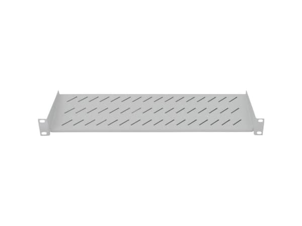 Intellinet 19" Cantilever Shelf, 1U, 2-Point Front Mount, 150mm Depth, Max 25kg, Grey, Three Year Warranty - Rack-hylle - grå, RAL 7035 - 1U - 19"