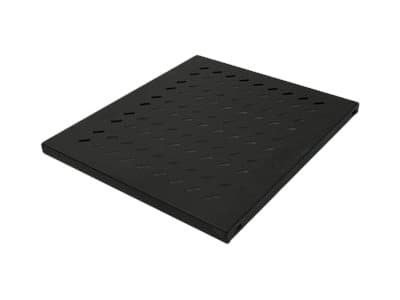 Intellinet 19" Fixed Shelf, 1U, 525mm Depth, Max 50kg, Black - Rack-hylle - svart, RAL 9005 - 1U - 19"