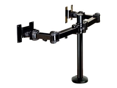 Neomounts FPMA-D960DG - Monteringssett - full bevegelse - for 2 LCD-skjermer - svart - skjermstørrelse: 10"-27" - malje, skrivebordsmonterbar