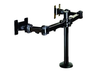 Neomounts FPMA-D960DG - Monteringssett - full bevegelse - for 2 LCD-skjermer - svart - skjermstørrelse: 10"-27" - malje, skrivebordsmonterbar
