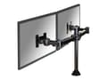 Miniatyrbilde 1 av 5: Neomounts FPMA-D960DG - Monteringssett - full bevegelse - for 2 LCD-skjermer - svart - skjermstørrelse: 10"-27" - malje, skrivebordsmonterbar