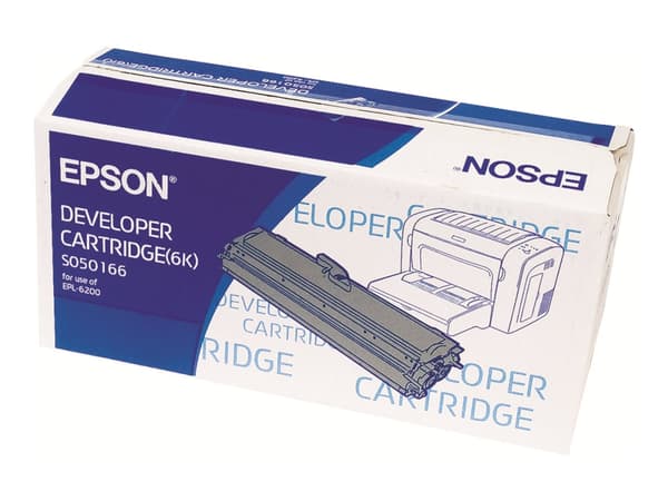Epson S050166 - Svart - original - fremkallerpatron - for EPL 6200, 6200DT, 6200DTN, 6200E, 6200L, 6200N