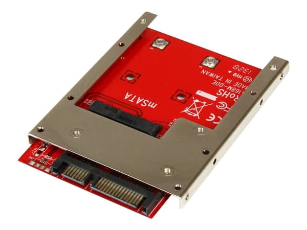 Startech.com mSATA SSD til 6,40 cm (2,5") SATA-adapterkonverter - Lagringskontroller - 1 sender/kanal - SATA 6 Gb/s - 6 GBps - SATA 6 Gb/s (SAT32MSAT