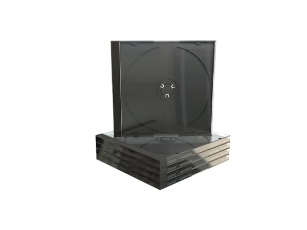 MediaRange CD Jewelcase Single tray - CD-cover - kapasitet: 1 CD/DVD - svart (en pakke 100)