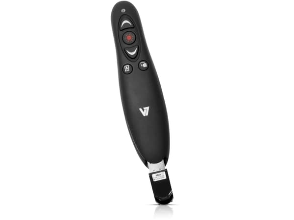 V7 Professional Wireless Presenter - Kaukosäädin esitykseen - 5 painiketta - RF