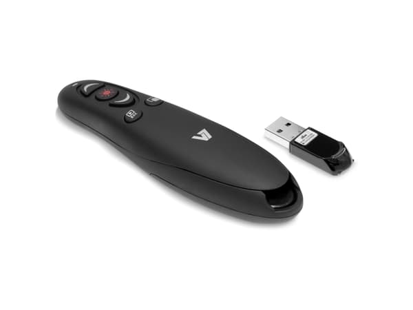 V7 Professional Wireless Presenter - Kaukosäädin esitykseen - 5 painiketta - RF