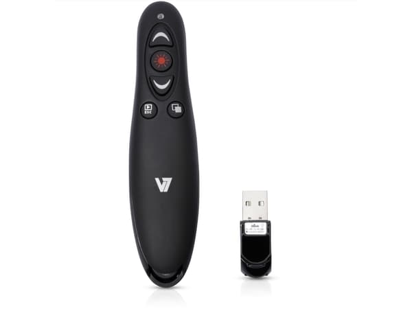 V7 Professional Wireless Presenter - Kaukosäädin esitykseen - 5 painiketta - RF