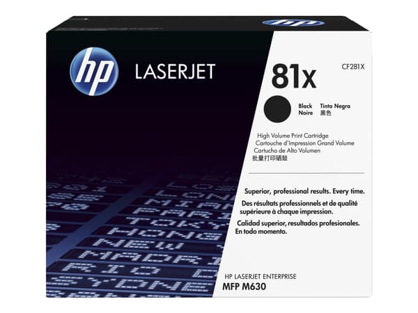 HP 81X, alkuperäinen riittoisa musta LaserJet-värikasetti, 25000 sivua, Musta, 1 kpl