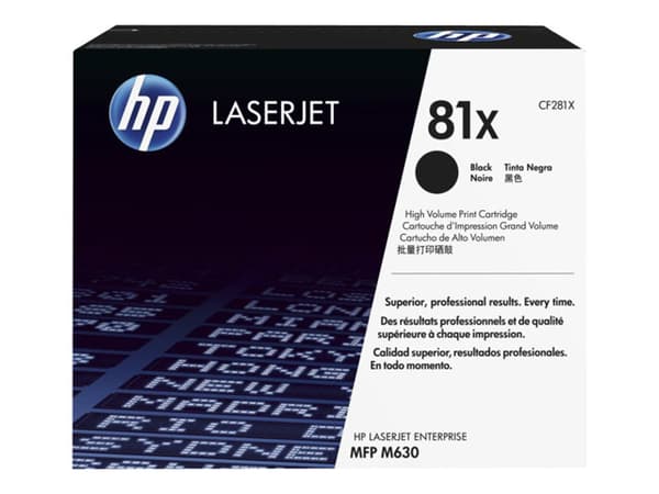 HP 81X, alkuperäinen riittoisa musta LaserJet-värikasetti, 25000 sivua, Musta, 1 kpl