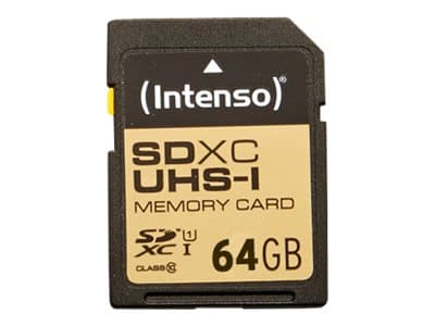 Intenso Premium - Flashminnekort - 64 GB - UHS Class 1 / Class10 - SDXC UHS-I