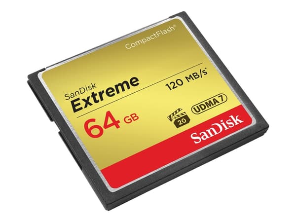 SanDisk Extreme - Flashhukommelseskortti - 64 GB - 567x - CompactFlash-levyjä