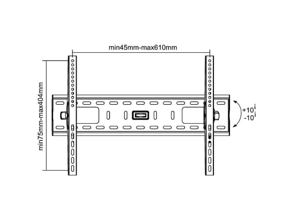 Inline-seinäkiinnike 23117A 32' - 60''
