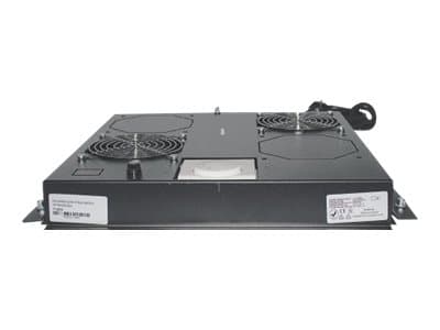 Intellinet 2-Fan Ventilation Unit for 19" Racks, Roof Mount, with Thermostat, Black - Fläktbricka för stativ - med 2 kylfläktar - AC 220/240 V - svar