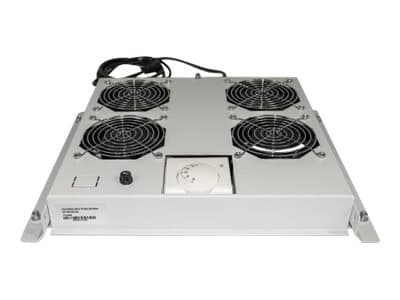 Intellinet 4-Fan Ventilation Unit for 19" Racks, Roof Mount, with Thermostat, Grey - Systemviftebrett - med 4 kjølevifter, termostat - AC 220/240 V -