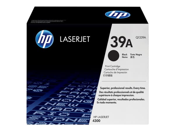 HP 39A - Svart - original - LaserJet - tonerpatron (Q1339A) - for LaserJet 4300, 4300dtn, 4300dtns, 4300dtnsl, 4300n, 4300tn