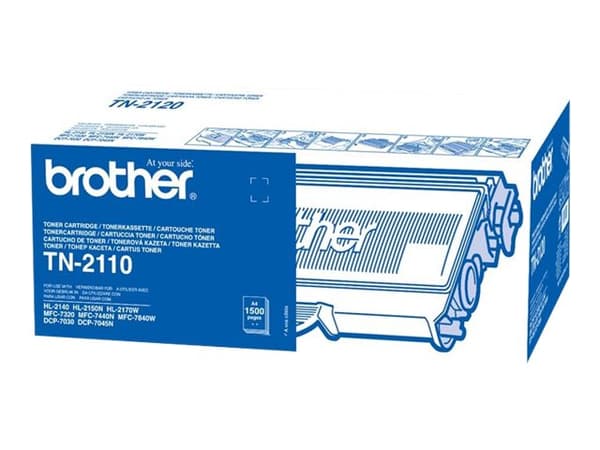 Brother TN2110 - Svart - original - tonerpatron - for Brother DCP-7030, 7040, 7045, HL-2140, 2150, 2170, MFC-7320, 7440, 7840; Justio DCP-7040
