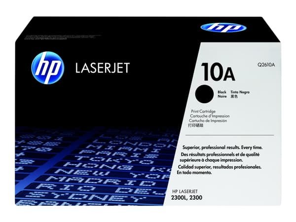 HP 10A - Svart - original - LaserJet - tonerkassett (Q2610A) - för LaserJet 2300, 2300d, 2300dn, 2300dtn, 2300l, 2300n