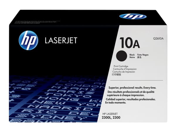 HP 10A - Svart - original - LaserJet - tonerkassett (Q2610A) - för LaserJet 2300, 2300d, 2300dn, 2300dtn, 2300l, 2300n