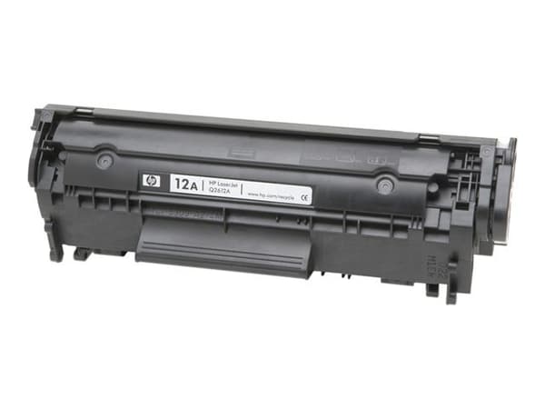 HP 12A - Svart - original - LaserJet - tonerpatron (Q2612A) - for LaserJet 1010, 1012, 1015, 1018, 1020, 1022, 3015, 3020, 3030, 3050, 3052, 3055, M1
