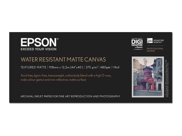 Epson - Matt - Rull (111,8 cm x 12,2 m) 1 rull(er) lerretspapir - for Stylus Pro 11880, Pro 98XX; SureColor SC-P10000, P20000, P8000, P9000, P9500, T