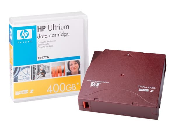 HPE RW Data Cartridge - LTO Ultrium 2 - 200 GB / 400 GB - påskrivningsetiketter - rød - for LTO-4 Ultrium; SureStore Tape Library 1/20, 2/20, 2/40, 2