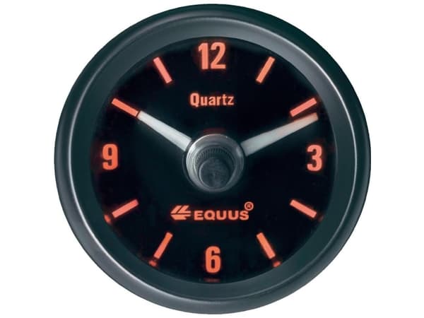 Equus 656789 Auton sisäänrakennettu mittari Kvartsikello analoginen 4 LEDiä sininen, vihreä, keltainen, punainen 52 mm 52 mm