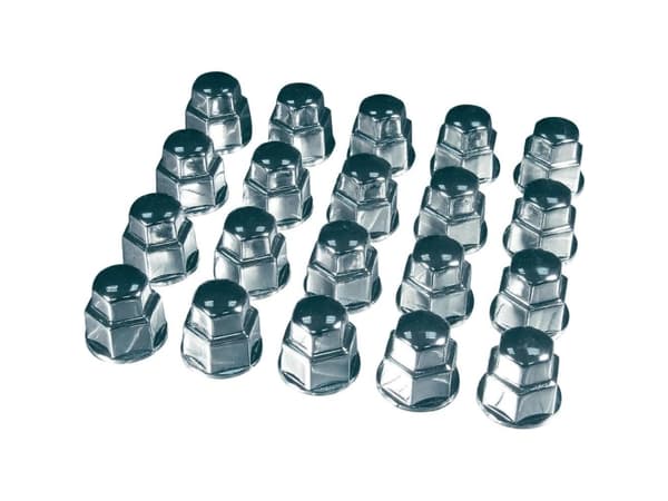 HP Autozubehör Hjultboltkappe Passer til 17 mm Krom Plastic