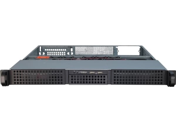 Inter-Tech IPC 1U-10255, Teline, Palvelin, Musta, ATX, EATX, mikro ATX, Mini-ITX, SSI CEB, Terästä, HDD, Verkko, Teho
