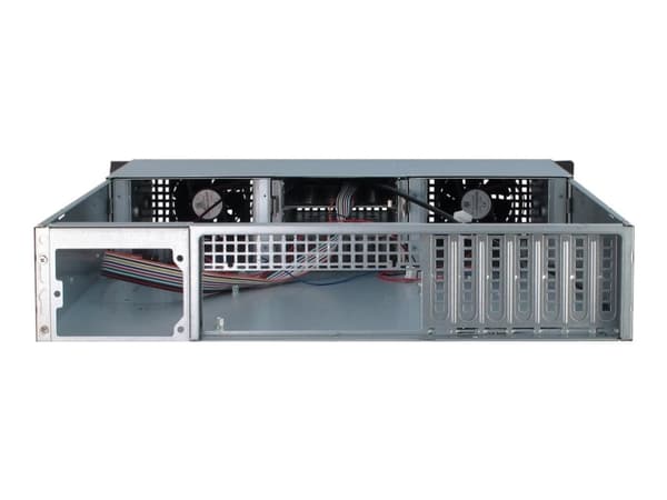 Inter-Tech IPC 2U-20248, Teline, Palvelin, Musta, ATX, mikro ATX, Mini-ITX, Terästä, HDD, Verkko, Teho