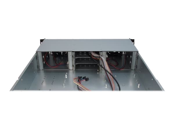 Inter-Tech IPC 2U-20248, Teline, Palvelin, Musta, ATX, mikro ATX, Mini-ITX, Terästä, HDD, Verkko, Teho