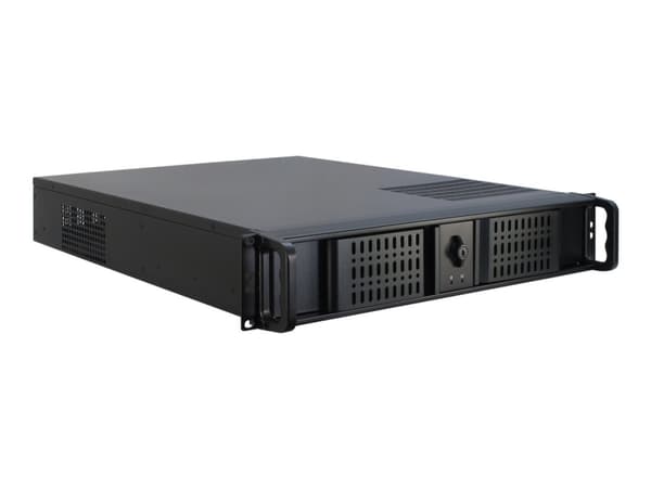 Inter-Tech IPC 2U-2098-SL - Rackmonterbar - 2U - ATX - ingen strømforsyning (ATX) - USB Sort