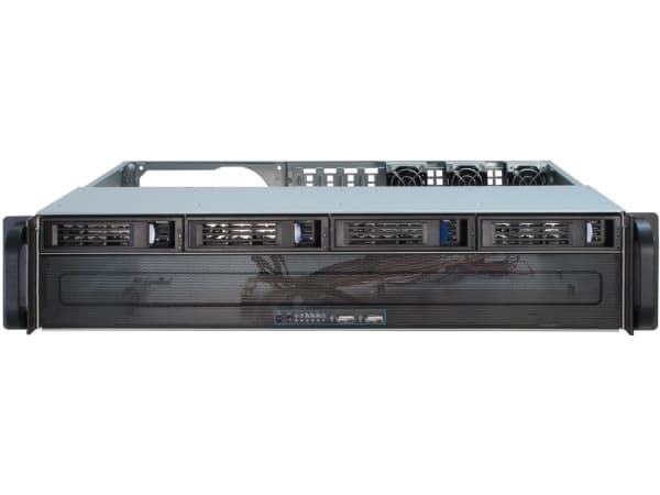 Inter-Tech IPC 2U-2404S - Rackmonterbar - 2U - mikro ATX - SATA/SAS - hot-swap - ingen strømforsyning (ATX) - USB