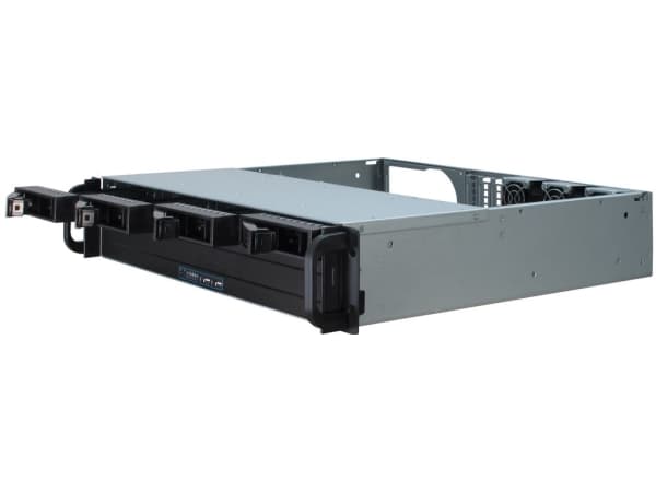 Inter-Tech IPC 2U-2404S - Rackmonterbar - 2U - mikro ATX - SATA/SAS - hot-swap - ingen strømforsyning (ATX) - USB